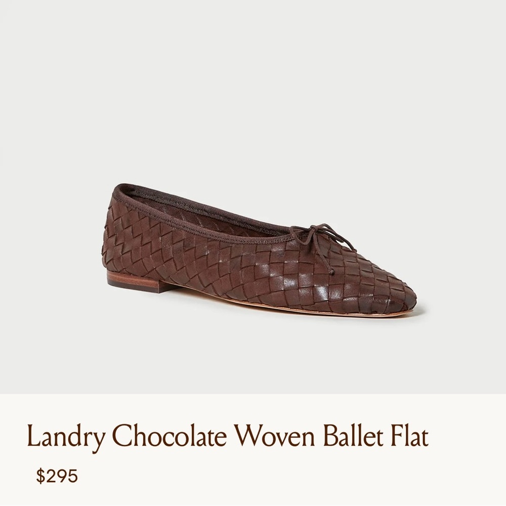 Loeffler Randall Landry Chocolate Woven Ballet Flats / women’s US 8